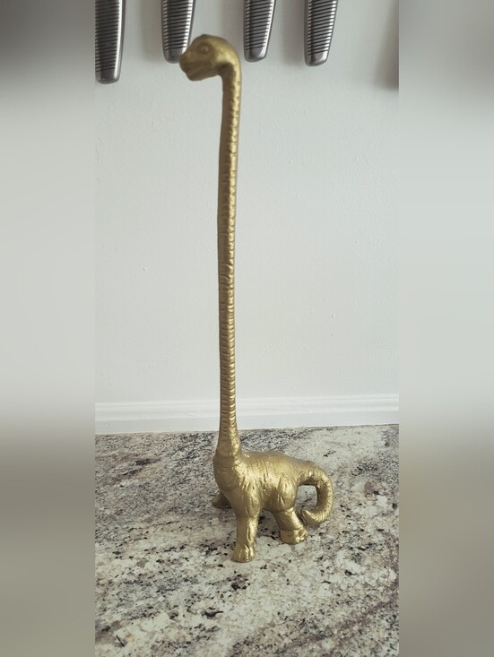 Other - Gold Long-Neck Dinosaur Figurine - Decorative Home Accent